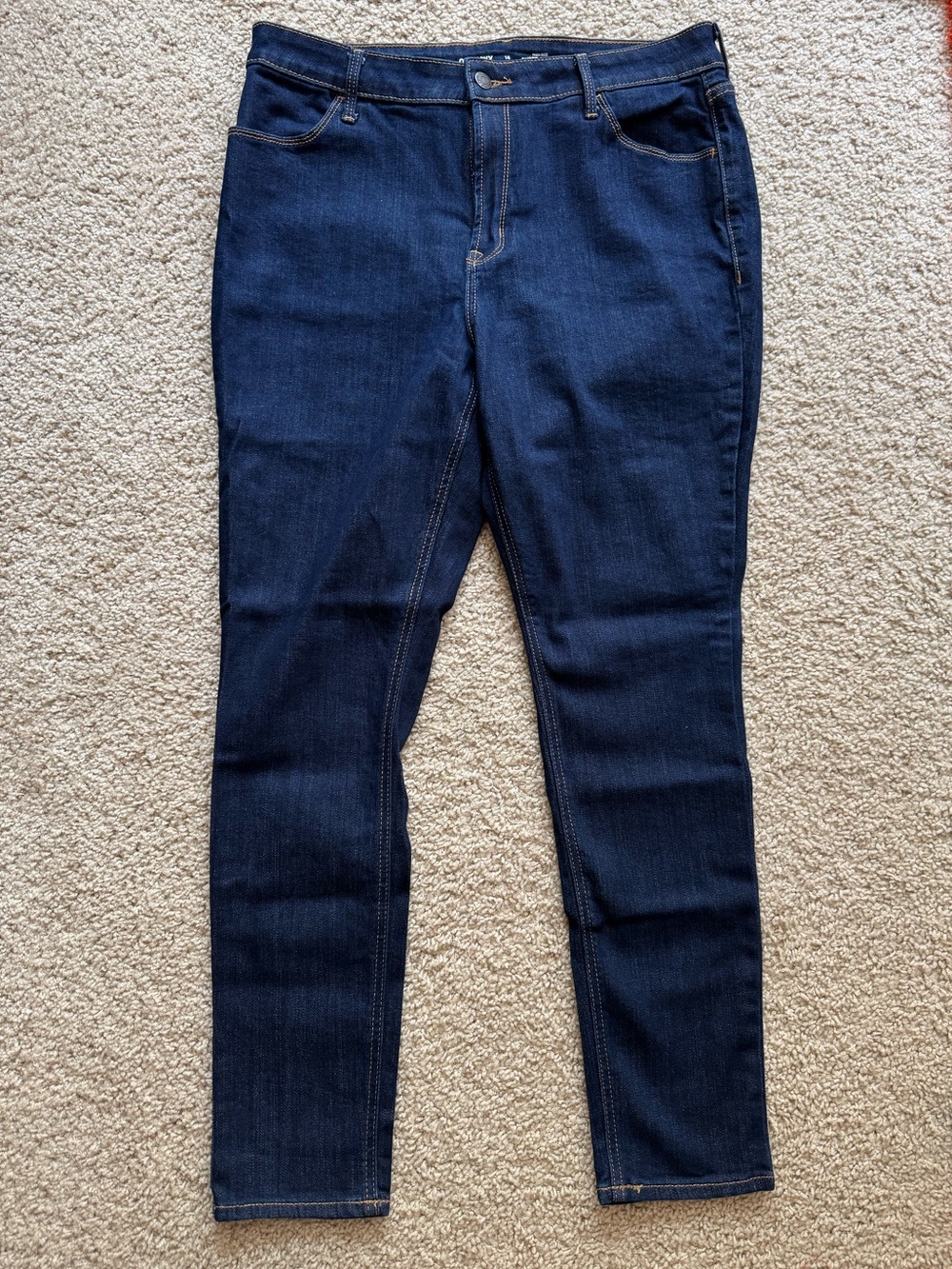 Dark Blue Women's Super Skinny High-Rise Jeans